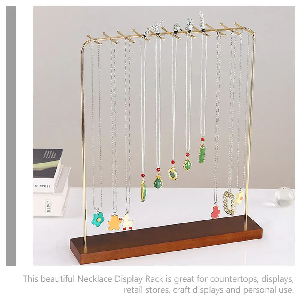 

Necklace Display Rack Large Capacity Jewelry Organizer Stand Earrings Bracelets Keys Storage Decorative Holder Home