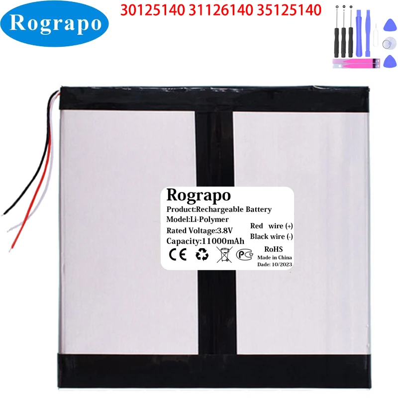 New 3.8V 11000mAh 30125140 31126140 35125140 Li-Polymer Battery For Teclast M30 Tablet PC Accumulator 3-Wire