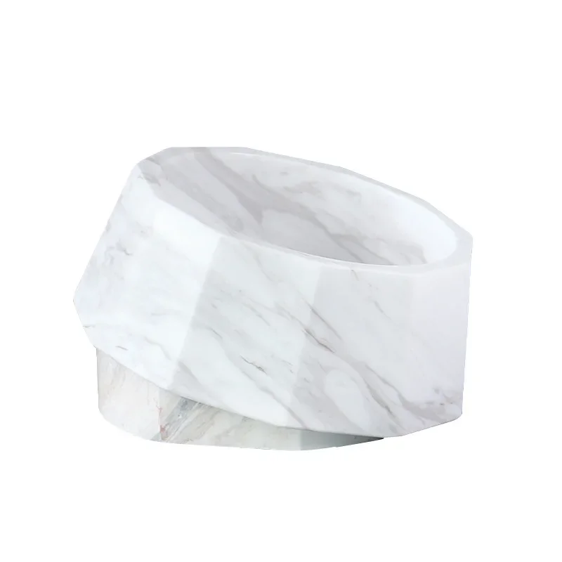 

American simple Nordic marble fruit plate designer villa model house sales office soft decoration