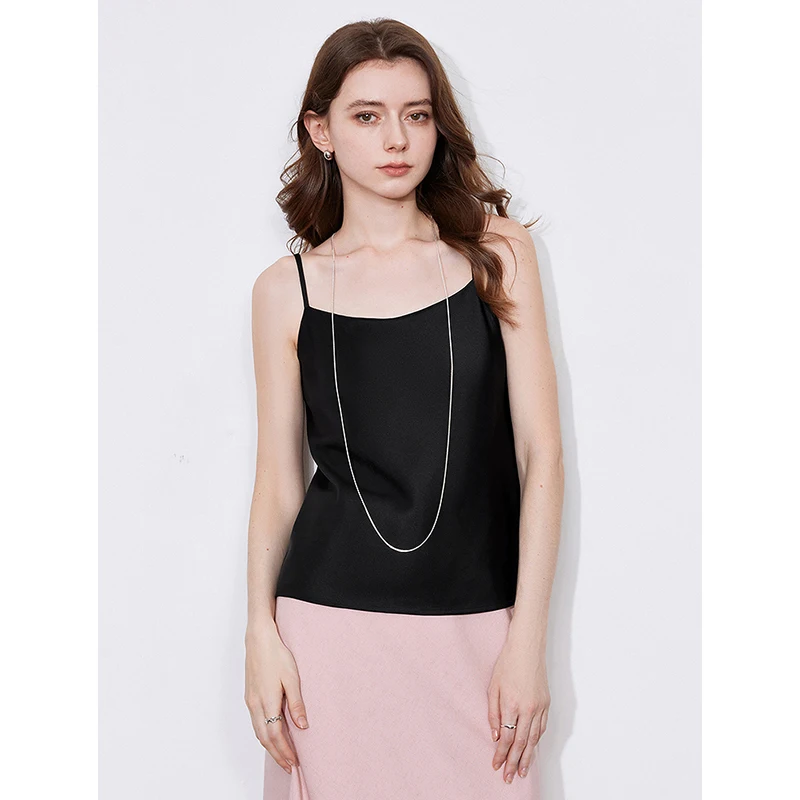 TOYOUTH Women Tank Tops 2025 Spring New Silk Satin Elegant and Versatile Temperament Camisole Tops