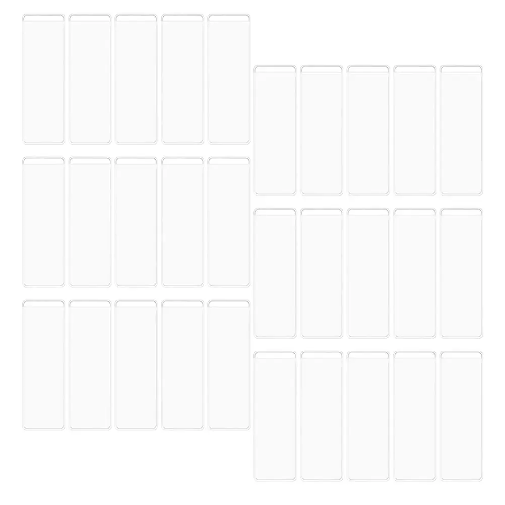 

50 set Self Adhesive Label Bags Transparent Index Pocket Holders for Documents Business Cards Sturdy PVC Card Sleeves Sticky