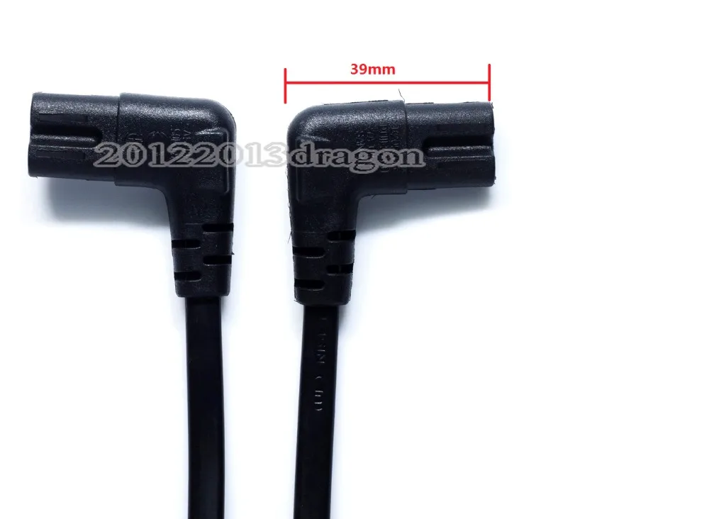 1.5m Figure 8 C7 AC power cord EU type right angled 90 degree  for samsung Philips Sony LED TV Free shipment