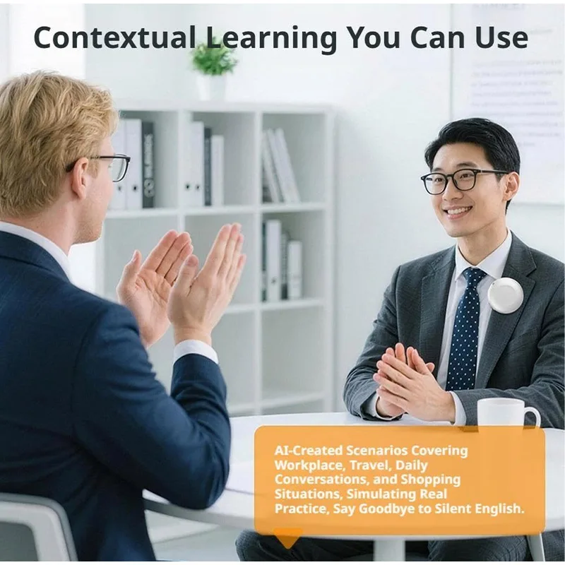 Smart Wearable AI Translators English Oral Trainer Language Learning Device Real-time Translator Study Tool for English Training
