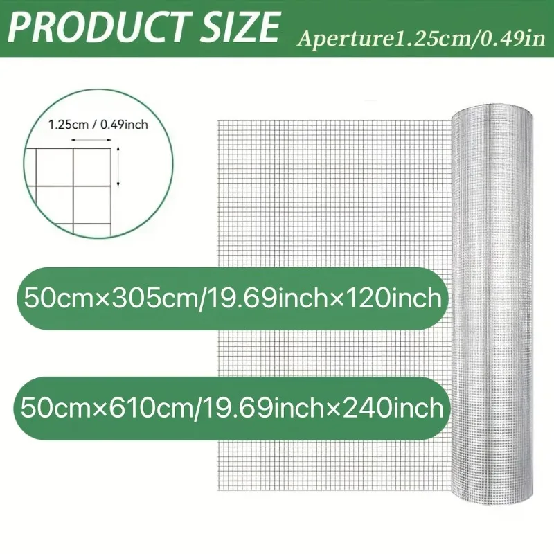 Galvanized Wire Mesh Coil - Durable, Rust Proof, and Easy To Install, Suitable for Home and Garden Safety Protection.