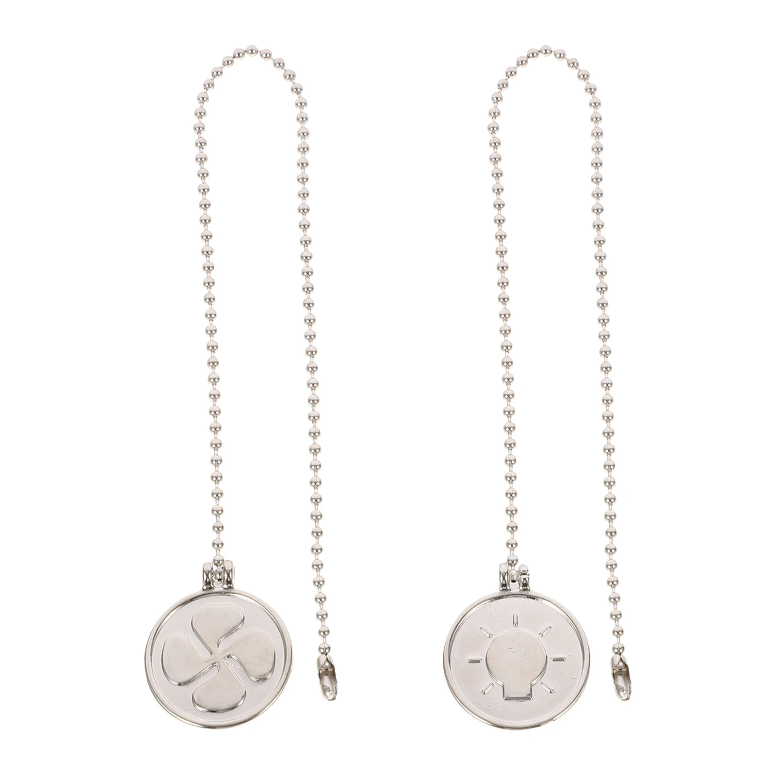 Cadena de tracción para ventilador de techo, colgante creativo de Metal decorativo para sala de estar, lámpara colgante de extensión de cadena de tracción, 2 uds.