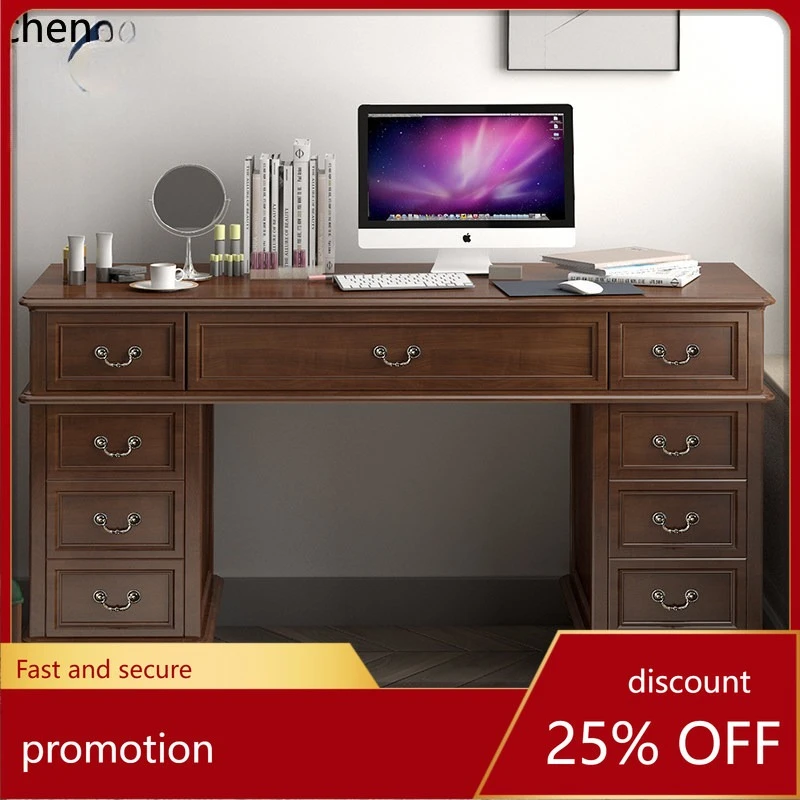 

CZ Solid Wood Desk for Home Use, Modern Writing and Study Desk for Study Room and Bedroom