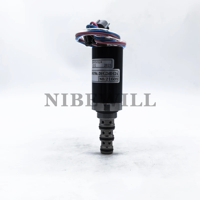 Construction Machinery Parts for Kobelco SK200-2 SK200-5 Excavator Solenoid Valve KWE5K-20-G24D12A