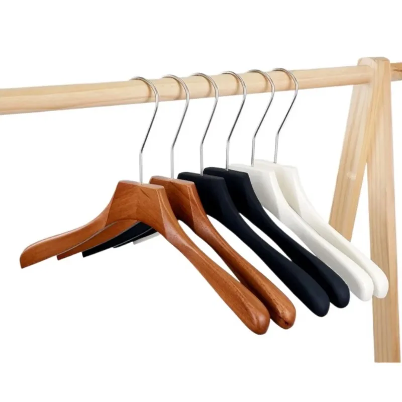 

Premium Solid Wood Clothes Hanger Custom Non-slip Traceless Thickened Hangers for Women Clothing Coat Wardrobe Storage Organizer