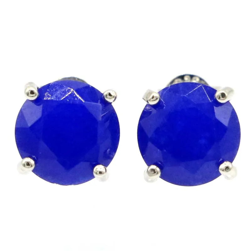 Buy 4 Get 1 Free 9x9mm Real Blue Sapphire Ruby Emerald Color Changing Zultanite Alexandrite Topaz Silver Earrings