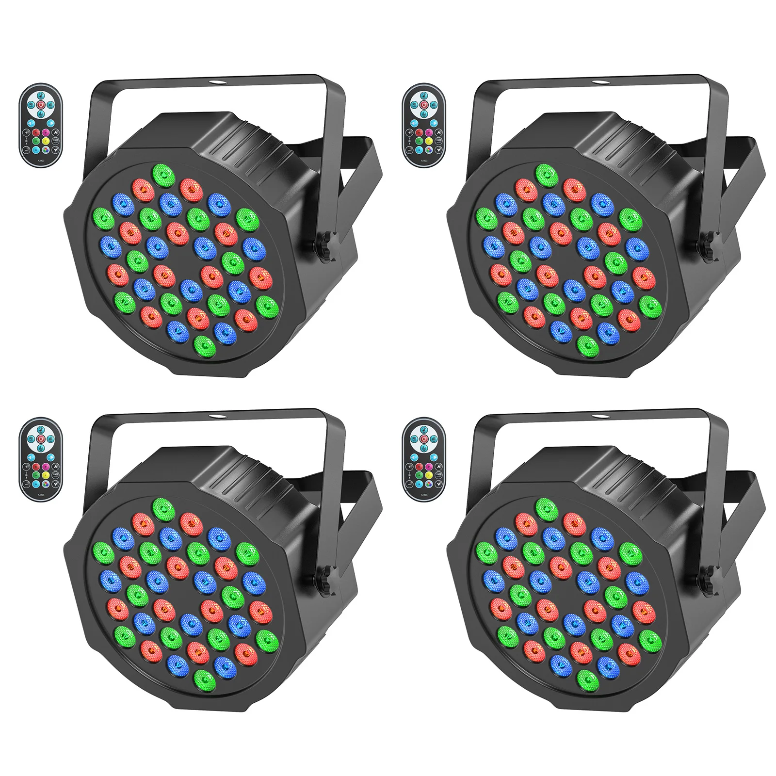 Nitehop 2/4PCS 36LEDs Par Lights RGB Bühnenbeleuchtungseffekt DMX512 Fernbedienung für DJ Disco Party Hochzeit Nachtclub Weihnachten