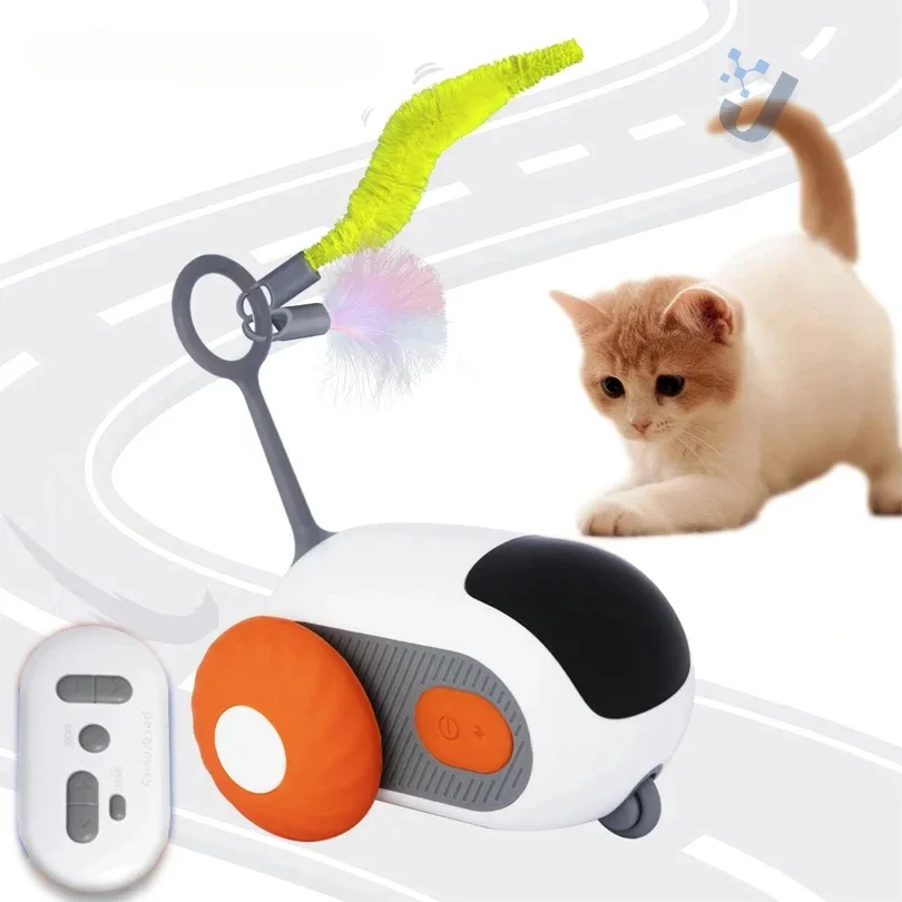 Pet Gravity Smart Interactive Cat Toy Automatic Moving Remote Mouse Indoor Kitty Ball Toys Controlled Car for Dogs Playing