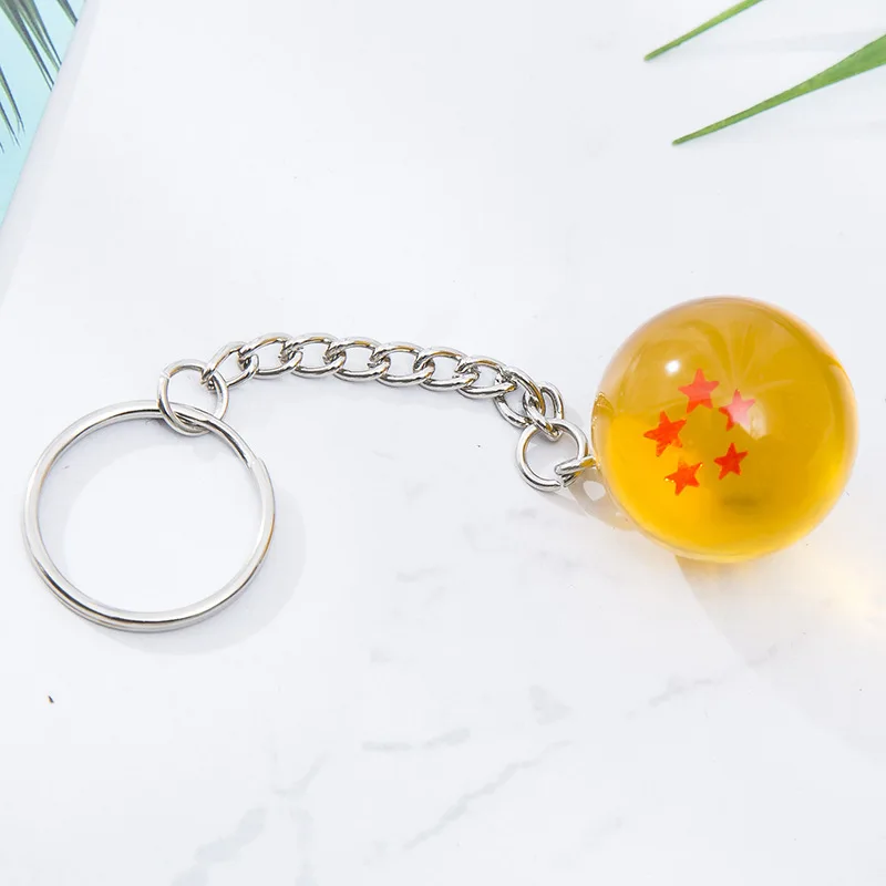 Anime Dragon Ball Series Keychain Charms Accessories 7 Star Dragon Balls Cosplay Keyring Pendant Holder Decor Toys Kids Gift