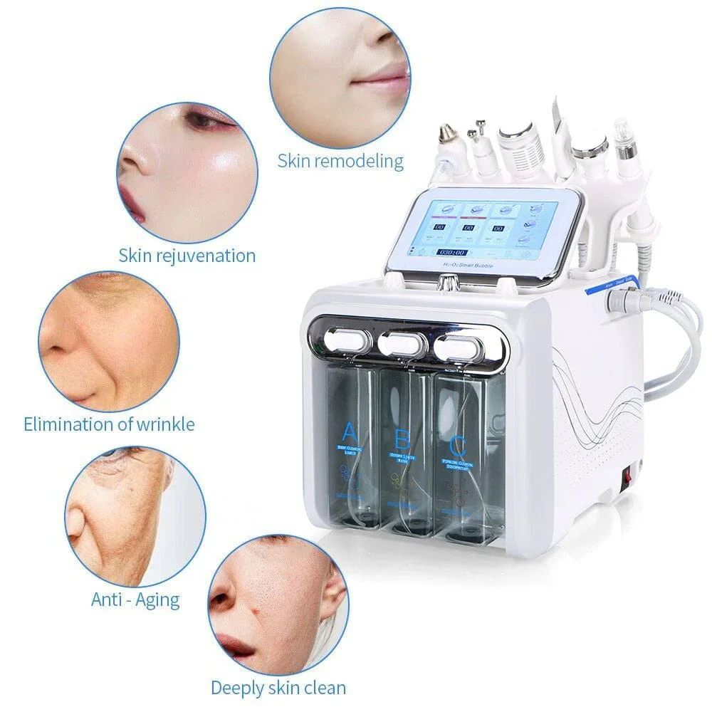 9 in 1 Professional Facial Machine Beauty Device 6 in 1 Skin Care System RF Ultrasonic Hydration Cleaning Lifting Whitening For