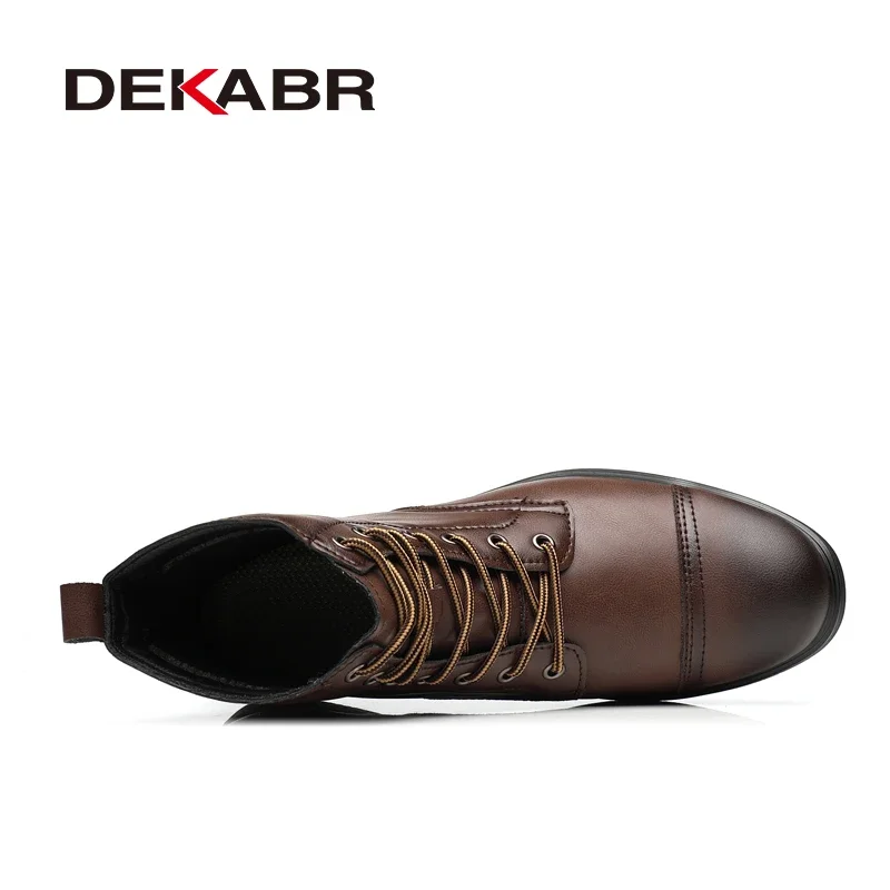 DEKABR/модные повседневные зимние ботинки на шнуровке; Уличные водонепроницаемые удобные ботинки ручной работы в деловом стиле; Весенние ботинки на меху без меха; Размер 48