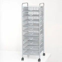 A4-9(10)  L Moveable Iron Cart Storage Rack File Rack Bookshelf Kitchen Cart