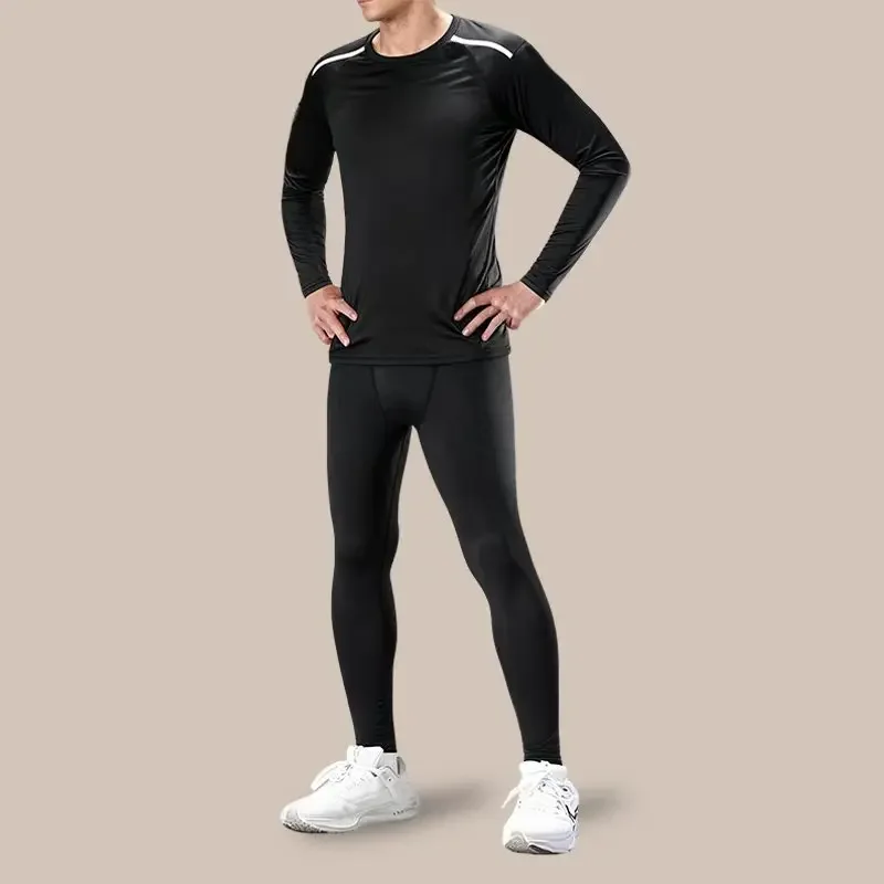 

2025 New style sportswear for men, running sportswear, cycling tight, quick-drying clothing for spring, autumn and winter