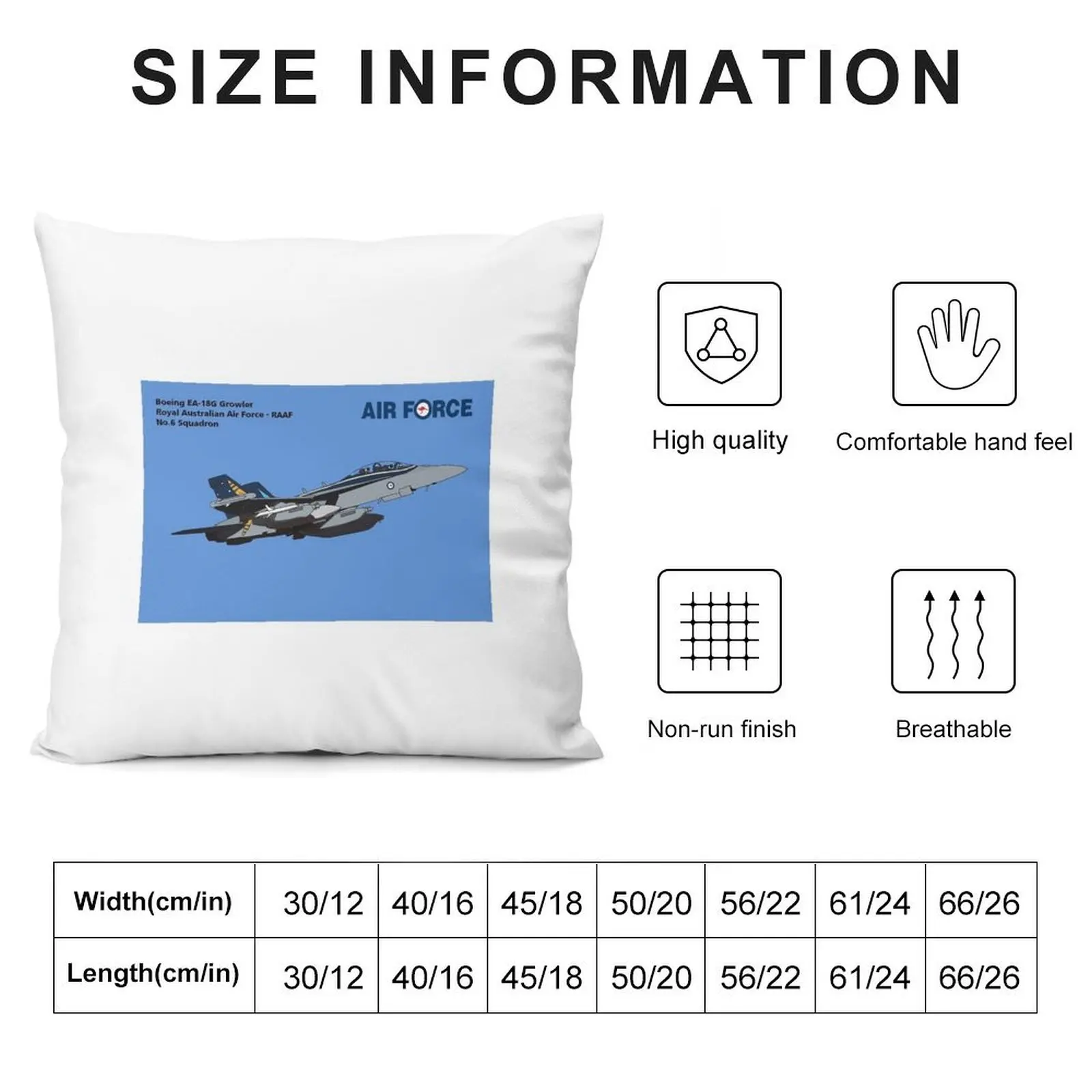 EA-18G Growler No..6 Squadrons RAAF Throw Pillow Sofa Covers Custom Cushion Photo pillow