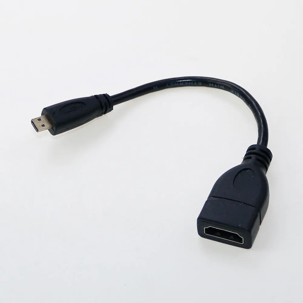 1Pcs For Standard HDMI Interface Micro HDMI-compatible Male D to HDMI-compatible Female A Jack Adapter Cable HDMI to HDMI cable