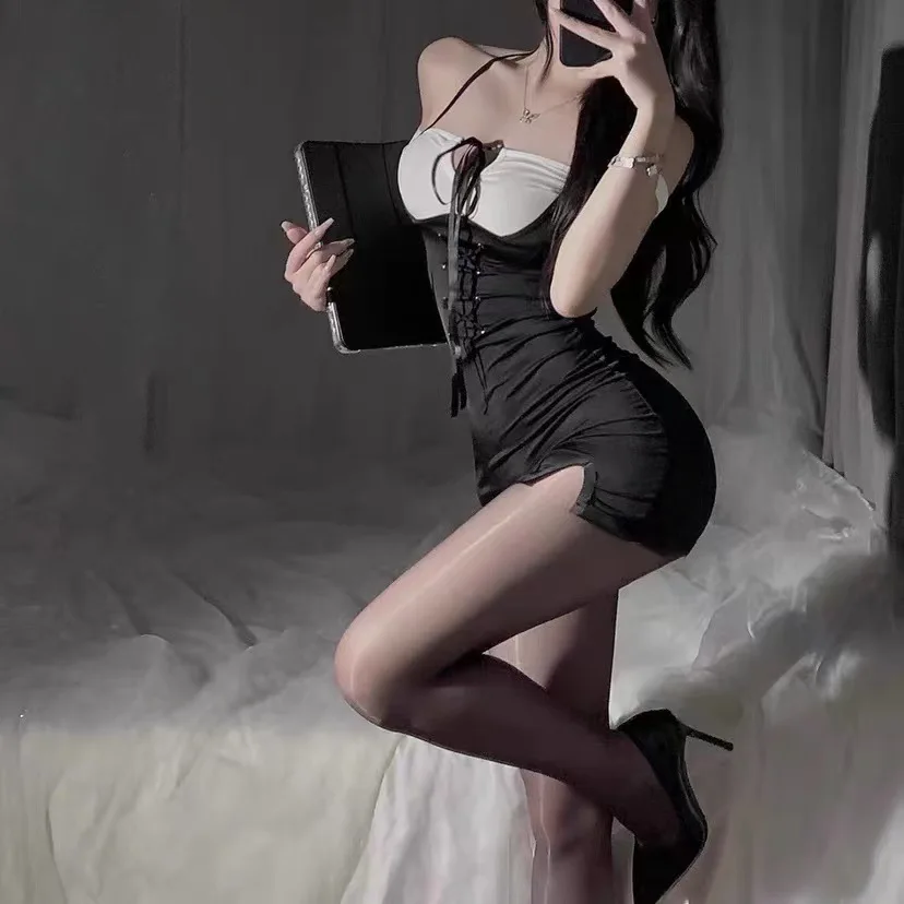 Sexy Lingerie Uniform Miss Secretaresse OL Cosplay Kostuums Kantoor Dame Rollenspel Erotische Verleiding Paar Nachtclub Sex Kleding