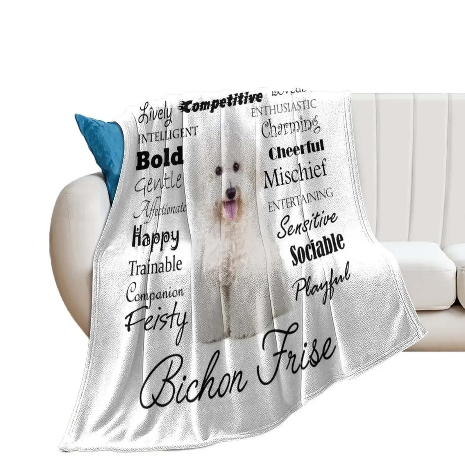 

Bichon Frise Traits Throw Blanket Winter beds for winter Blankets For Bed Blankets