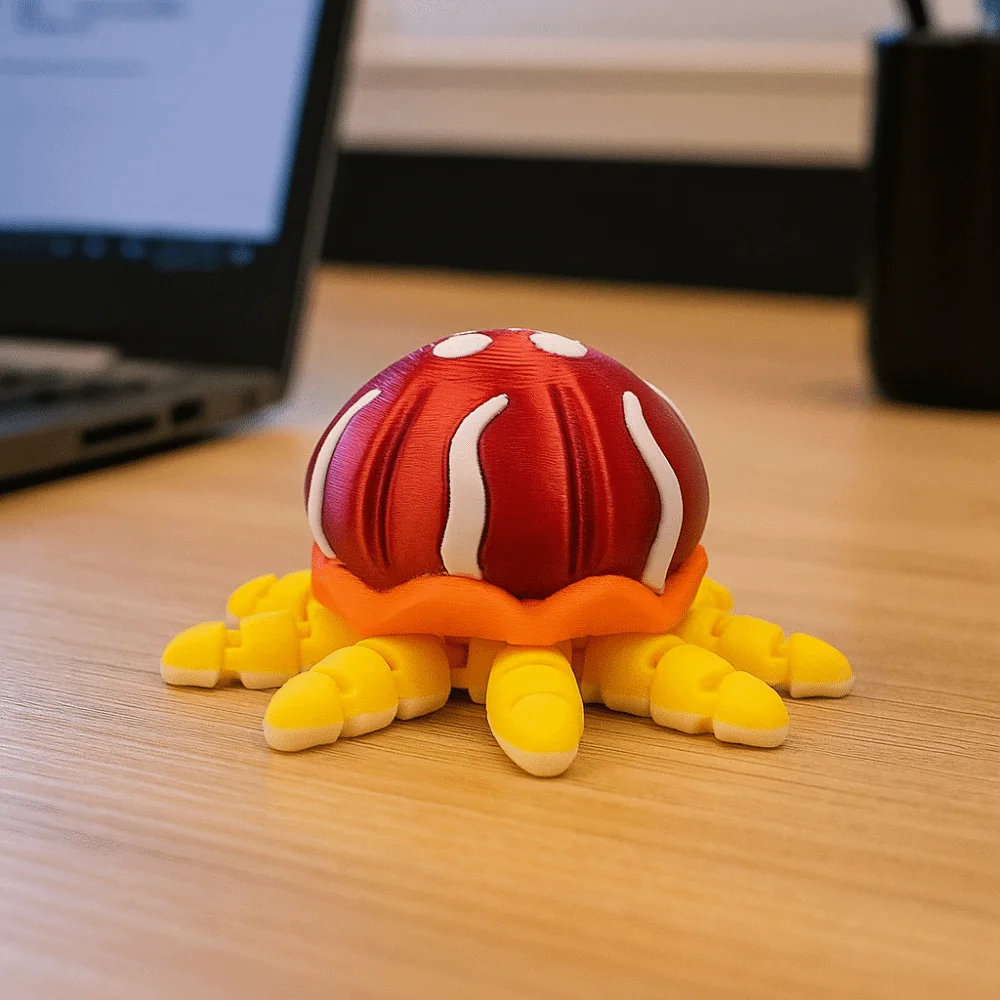 シミュレーション可動クラゲオーナメントプラスチック多関節3Dプリントクラフトコレクション多関節動物玩具