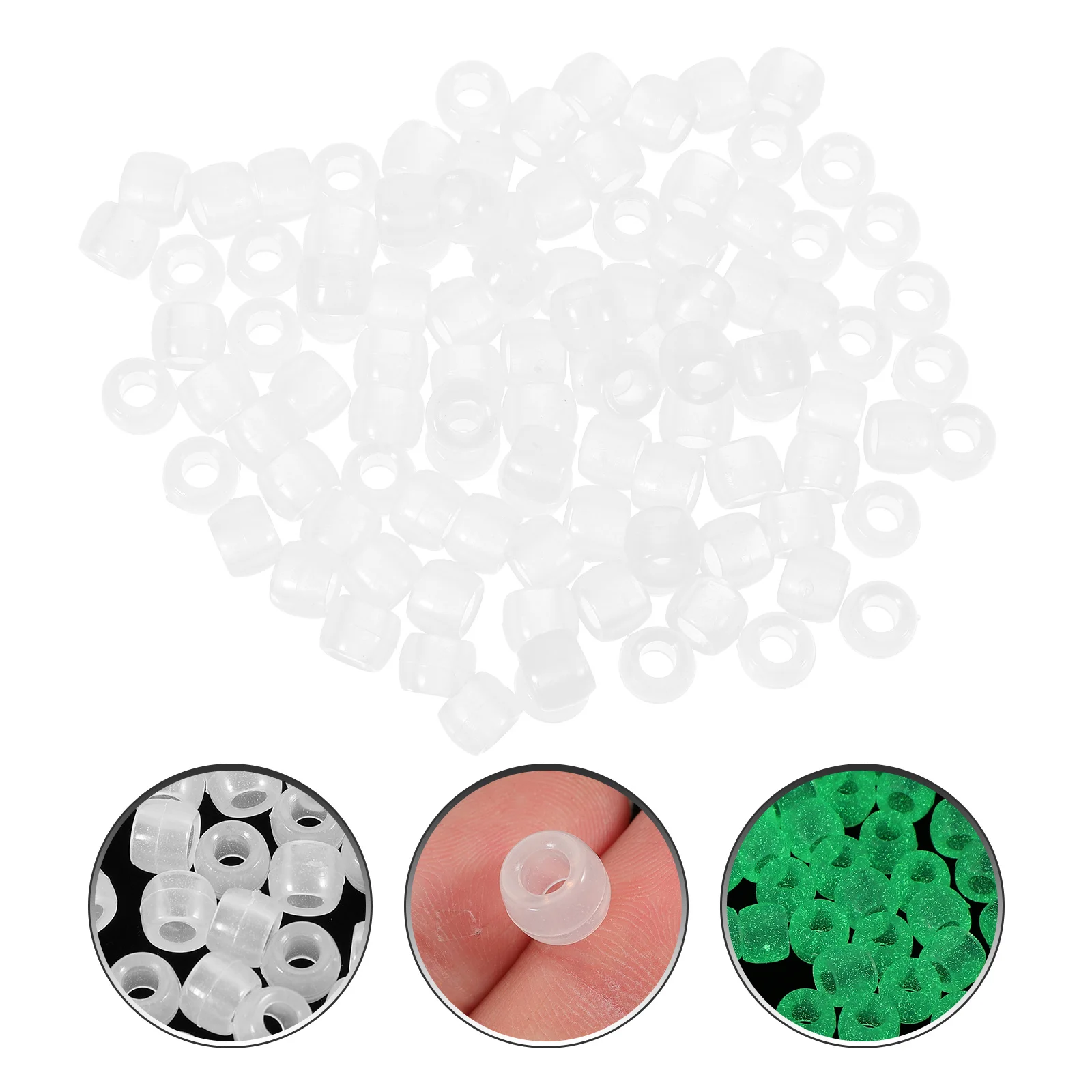 

4 Bags Acrylic Uv Color-Changing Beads Glow In The Dark For Diy Jewelry Making Bracelet Necklace Craft Spacer Beads Loose Bead