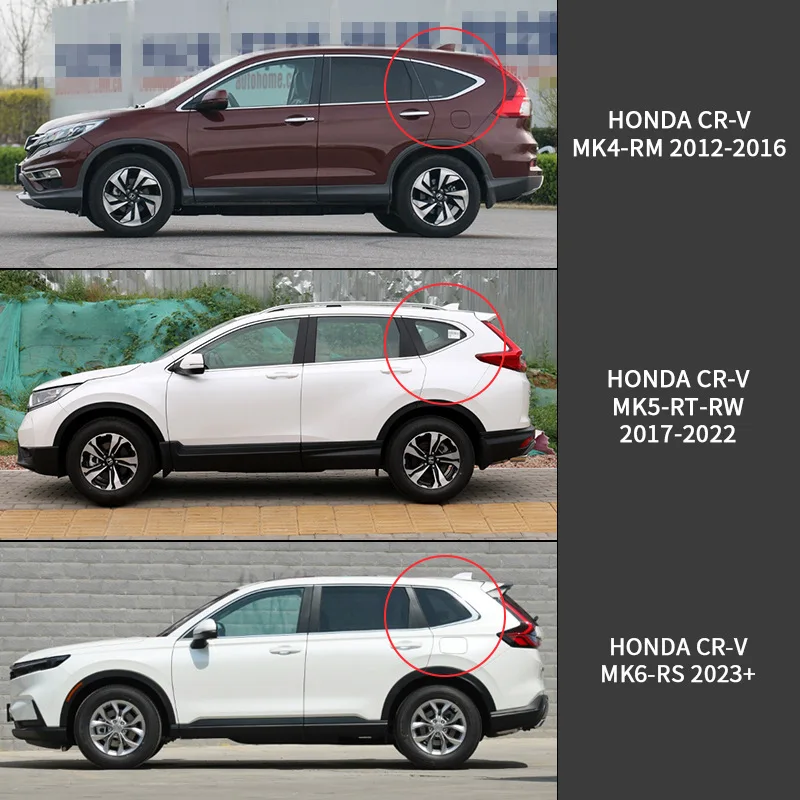 ホンダcrv CR-V用カーサイドウィンドウデフレクター、ウィンドウバイザーオーニングシェルター、雨の太陽、風の保護、ウェザーシールドガード、4個、6個