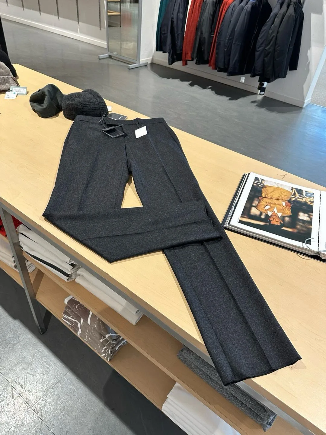 

100 Wool Men's Casual Straight Leg Pants Luxury Small West Pants Autumn Winter Business Commute Slimming Long Trousers