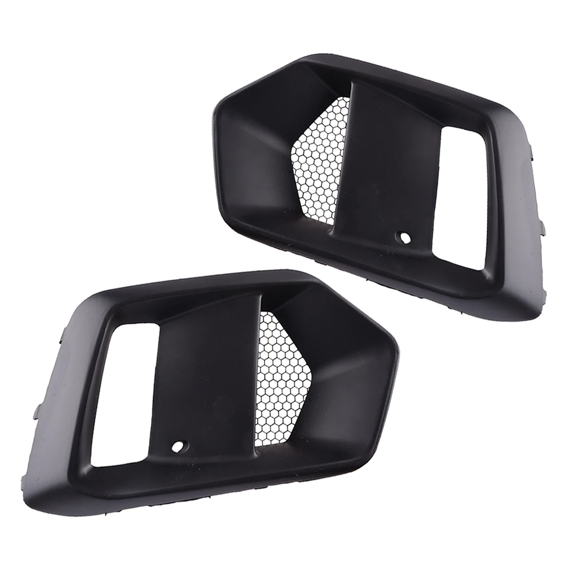 

1 Pair Black Plastic Car Left Right Front Bumper Fog Light Cover Bezel Trim Frame Inset Net Fit for Ford Focus RS 2016 2017 2018