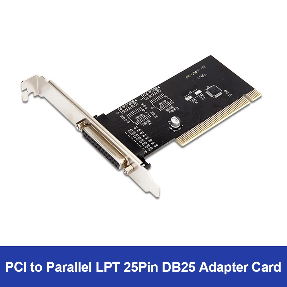 PCI إلى طابعة LPT المتوازية بطاقة توسيع وحدة تحكم المنفذ ، DB25 ، 25Pin