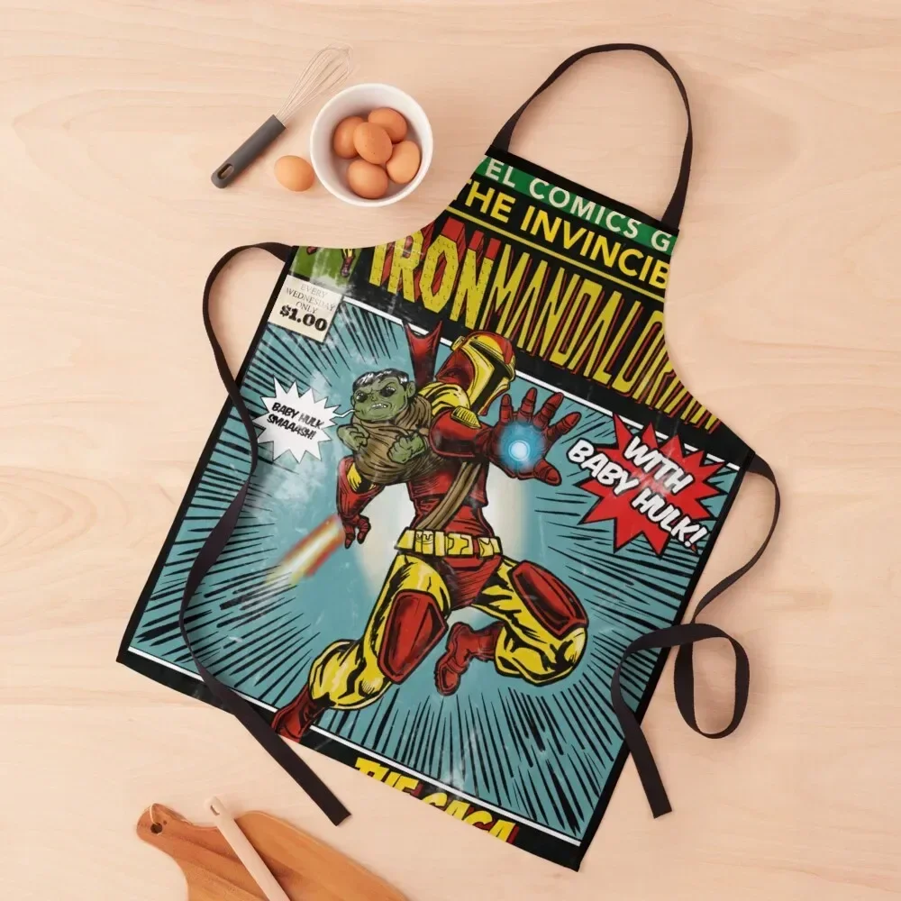 

Comic cover Apron nail tech supplies Kitchen Kawaii Accessories Men kitchen Apron