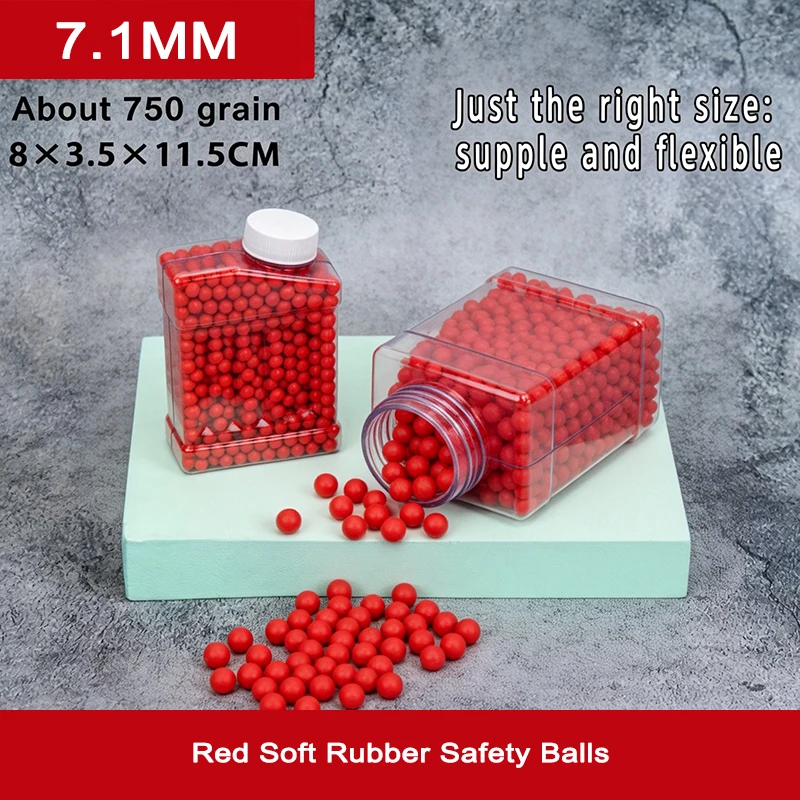 

3HH Red Soft Rubber Safety Balls, Compatible with Kids Toy Guns, Outdoor Shooting Game Accessories for Children