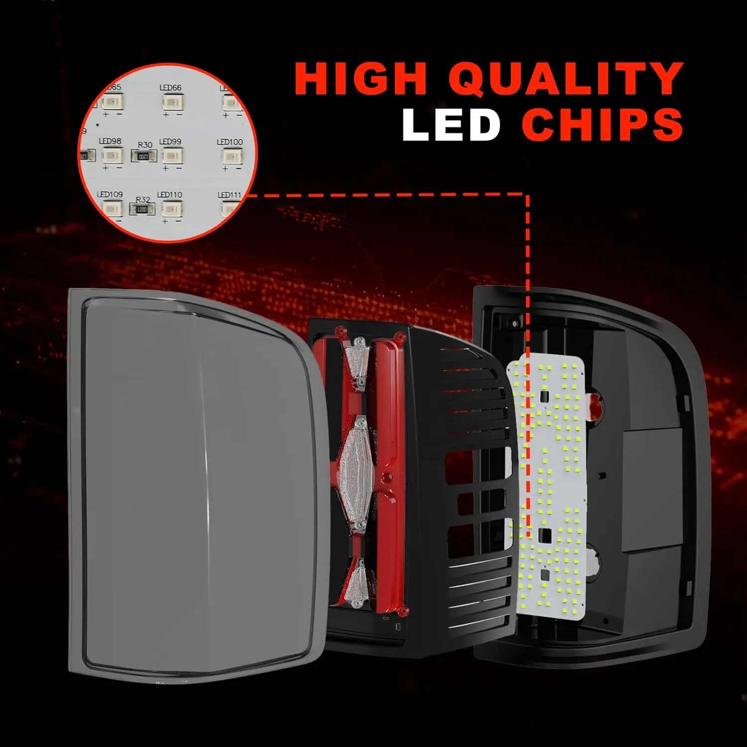 أضواء خلفية LED متتابعة لسيارة تشيفي سيلفرادو 1500 2500HD 3500HD 2007-2013 بدء تشغيل الرسوم المتحركة الديناميكية بدوره إشارة الفرامل عكس