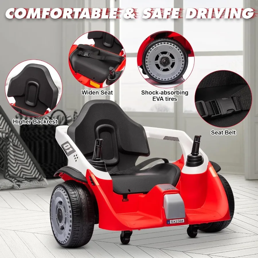 Ride On Bumper Car for Kids, 3.5MPH Max, 24V Electric Bumping Toy W/Parent Remote,3-Speed,360°Spin，Bluetooth Music, Electric Bum