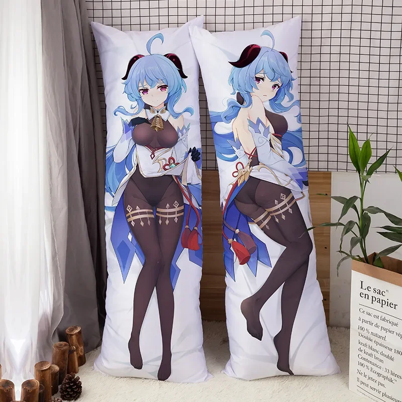 

Anime Dakimakura Game Genshin Impact Ganyu Cosplay Pillow Case Fullbody Hugging Pillowcase Peachskin Long Cushion Cover Gift