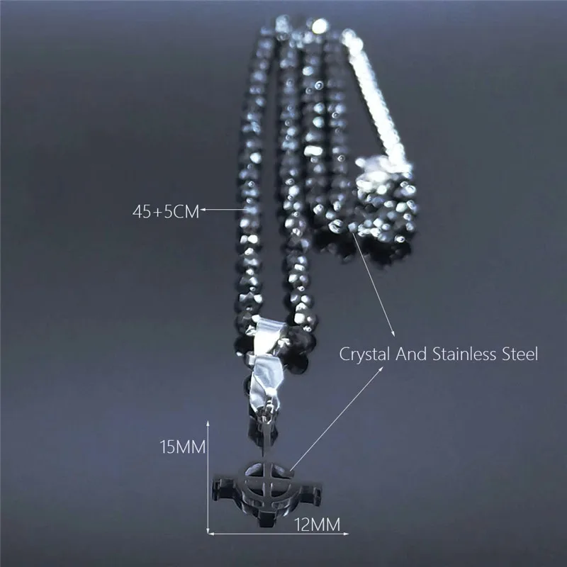 Ghost BC Band Nameless Merch Edelstahl Halskette für Frauen Männer Ghoul Grucifix Emeritus Symbol Maske Kragen Schmuck N3551S06 – Detail 3