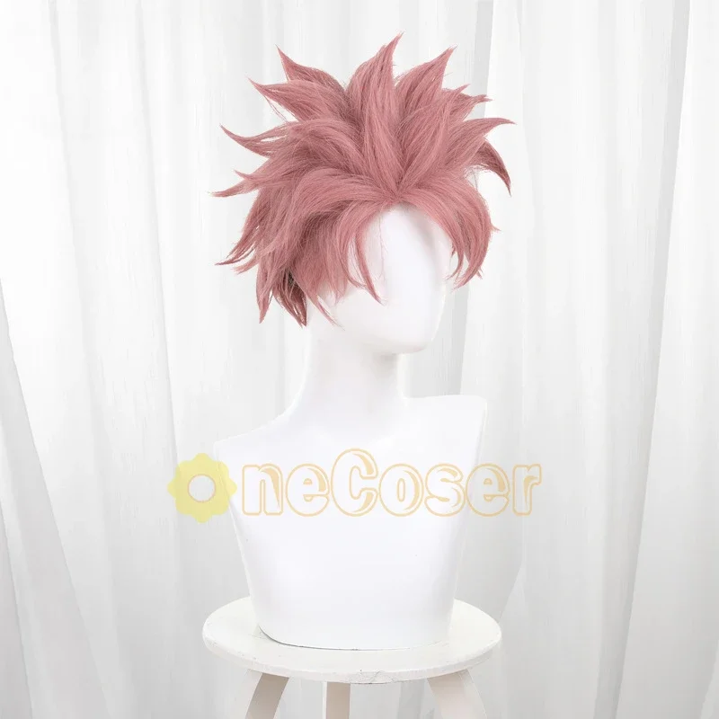 شعر مستعار تنكري من ناتسو دراغنيل ، ذيل الأنمي الخيالي ، ملصق وشم السعي لسنوات ، قبعة شعر مستعار قصيرة حمراء ذيل خرافي