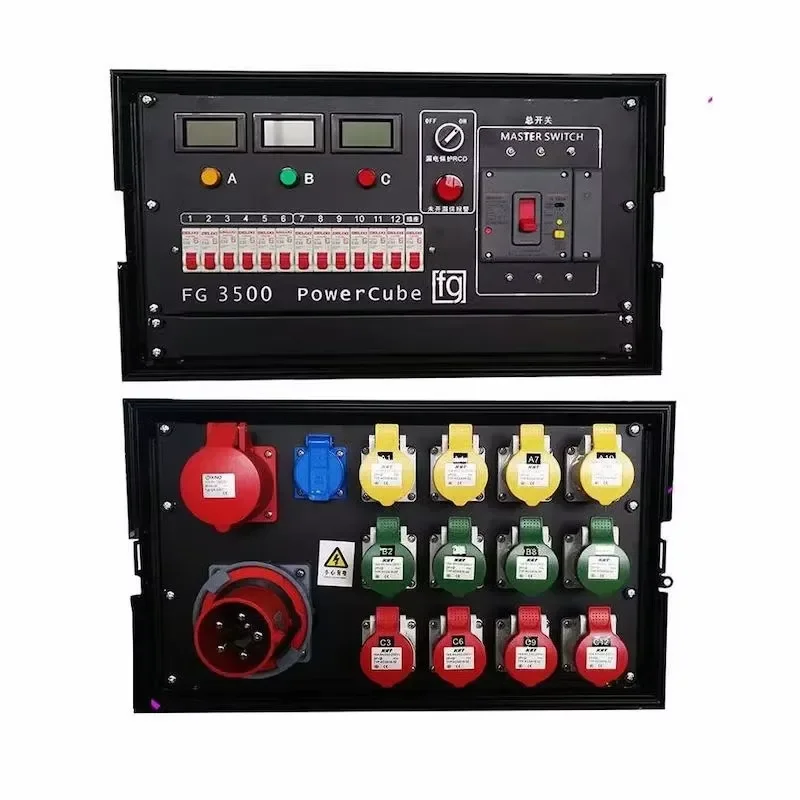 12-Way Stage Power Box, Distribution Box, Leakage Protection, Large Screen Lighting and Audio Distribution Cabinet Controller
