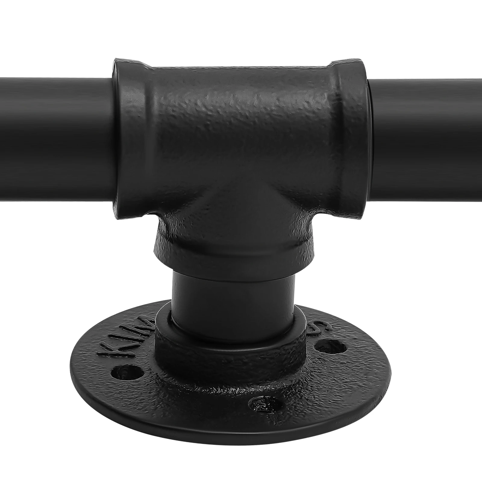 Stair Handrail, 12 Feet Handrails for Stairs, Galvanized Industrial Pipe Railing Indoor Pipe Handrail with Wall Mount Support