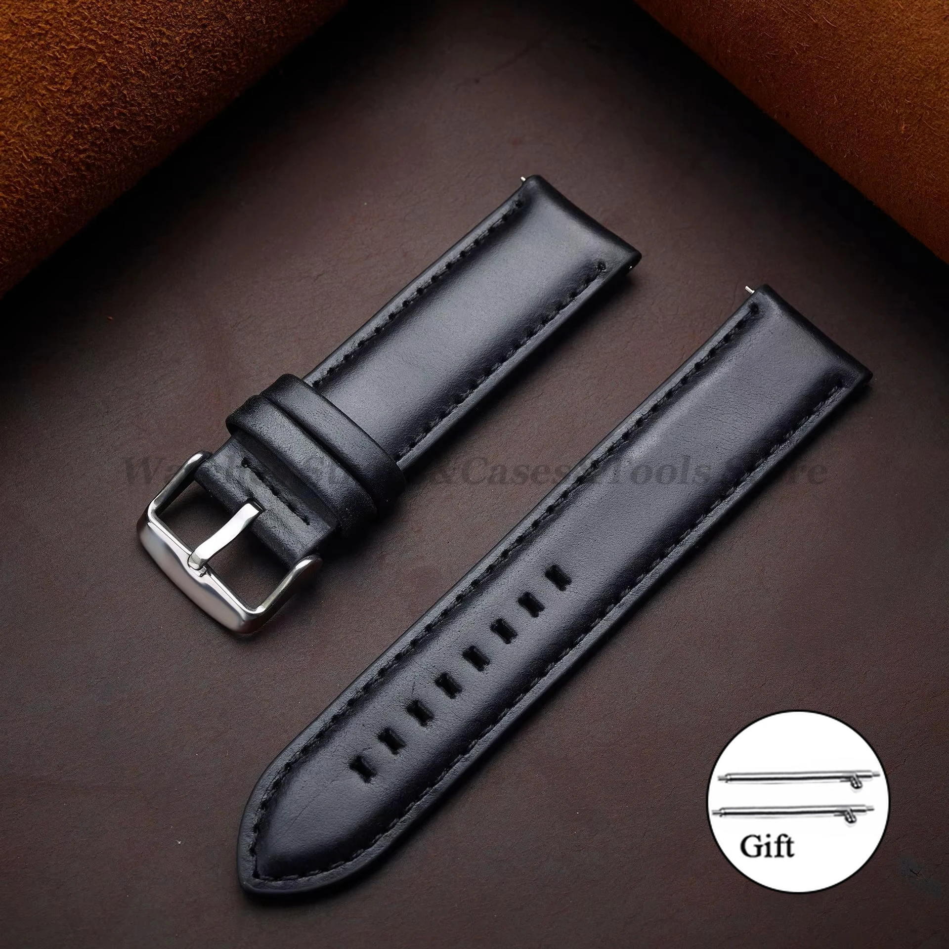 Echtes Lederarmband 18mm 20mm 22mm 24mm 26mm Vintage Rindsleder Uhrenarmband für DW Schnellverschluss-Armband Universal-Armband