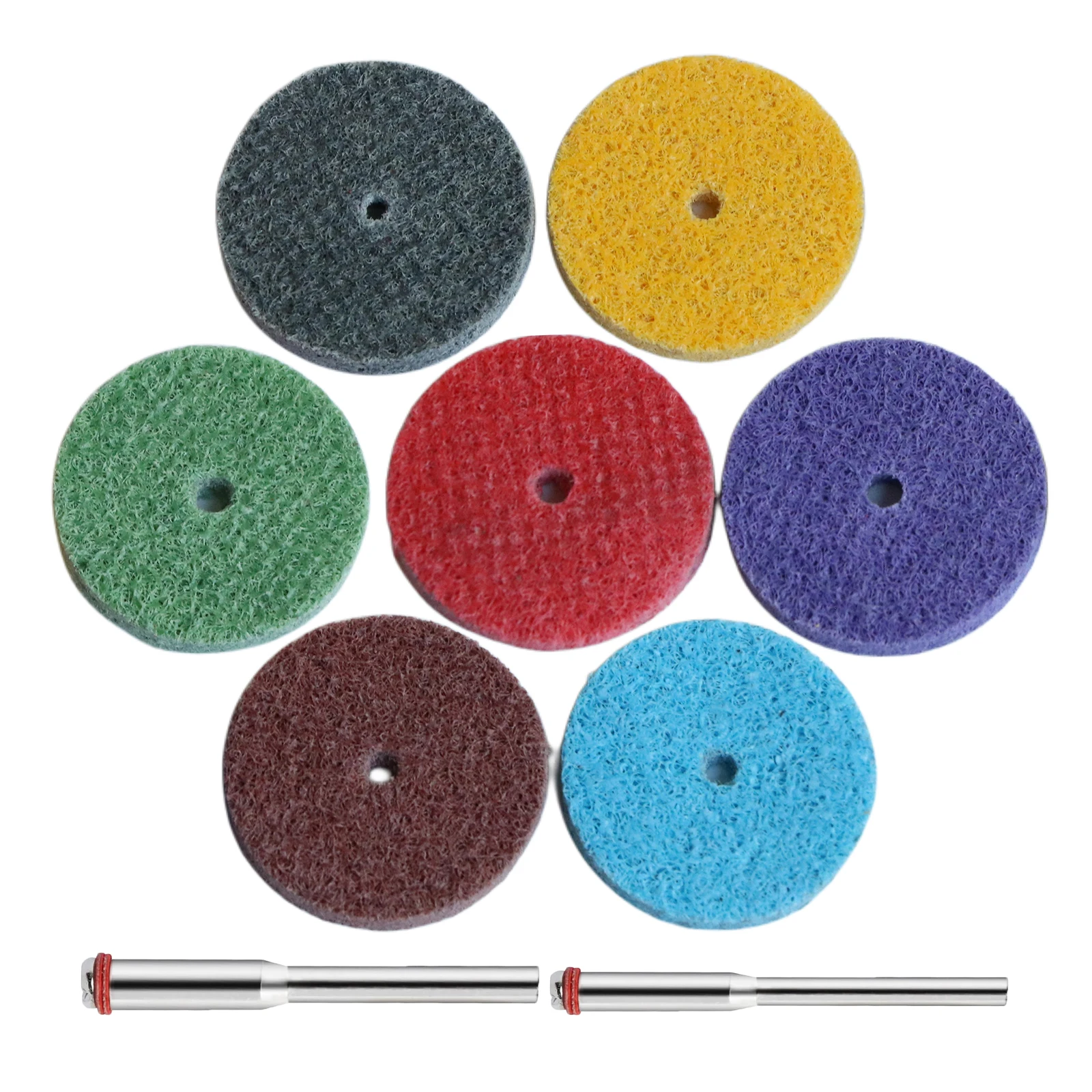 

7 шт., 10 шт., абразивная головка из нейлонового волокна, Т-образная нетканая полировальная шлифовальная головка, хвостовик 3 мм/2,35 мм для инструментов Dremel Rotay