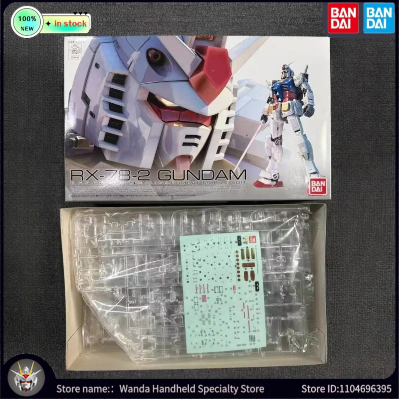 

In Stock Bandai Original Model RX-78-2 Gundam Anime Action Figure Assembly Movable Toys Boys Collectibles Holiday Doll Gifts