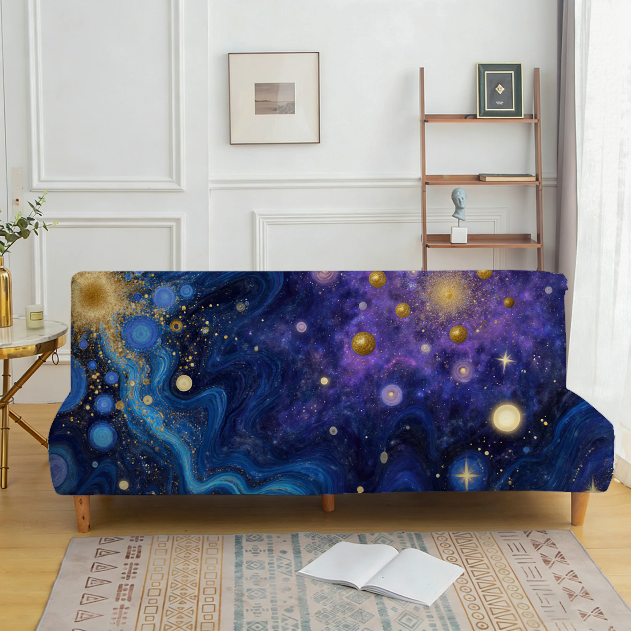 

Эластичное покрывало для дивана Fantasy Starry Sky, подходит для различных стилей домашнего декора, легко устанавливается, можно стирать в машине.