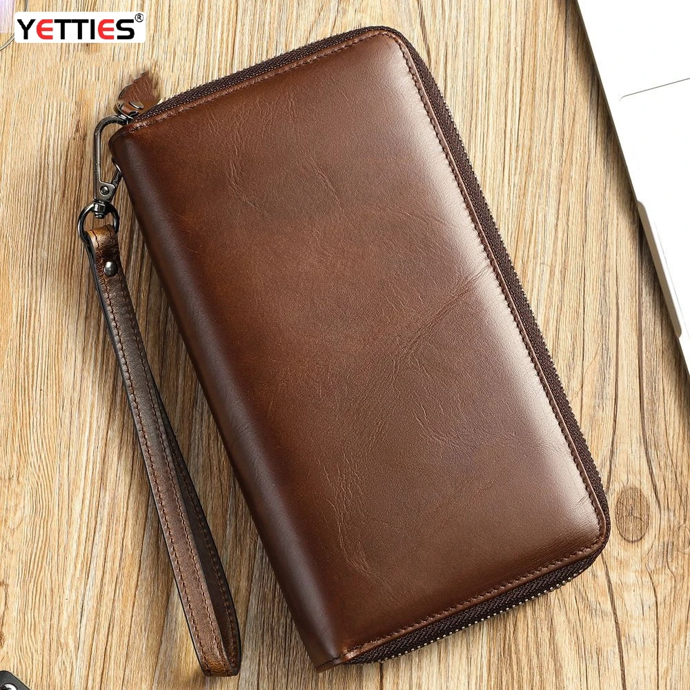 

Business Leather Handbag Men's Top Layer Cowhide Grab Bag Large capacity light luxury cowhide grab bag for men