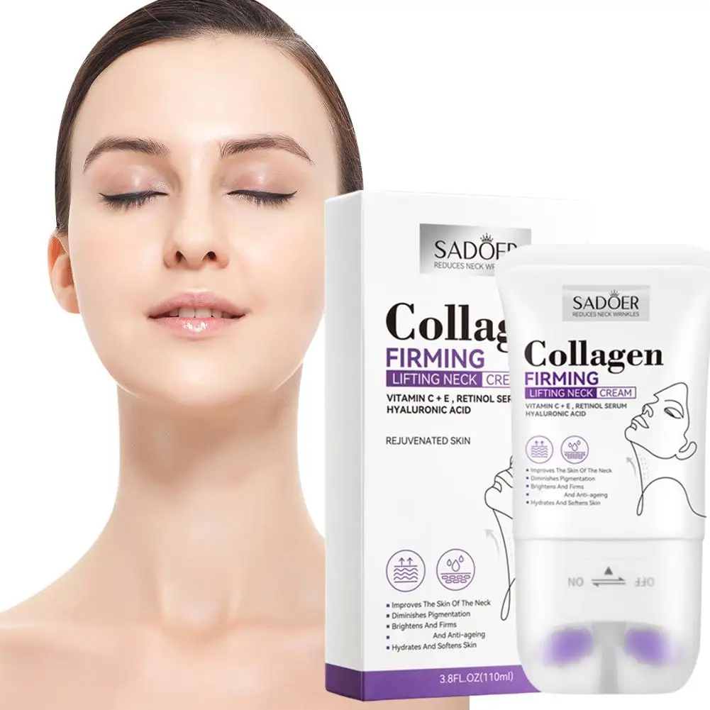 Collagen Firming Neck Cream Lifting Moisturizing Brightening Message Roller Neck Beauty Cream Necks Skin Care Products For O0Q4