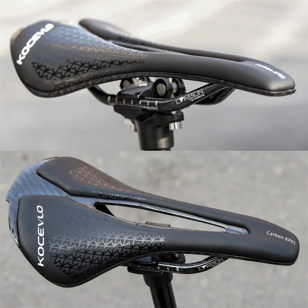 KOCEVLO KP05 Bike Saddle Ultralight Full Carbon Racing Seating Saddles 125g M5 MTB Road Bicycle Seat Cushion