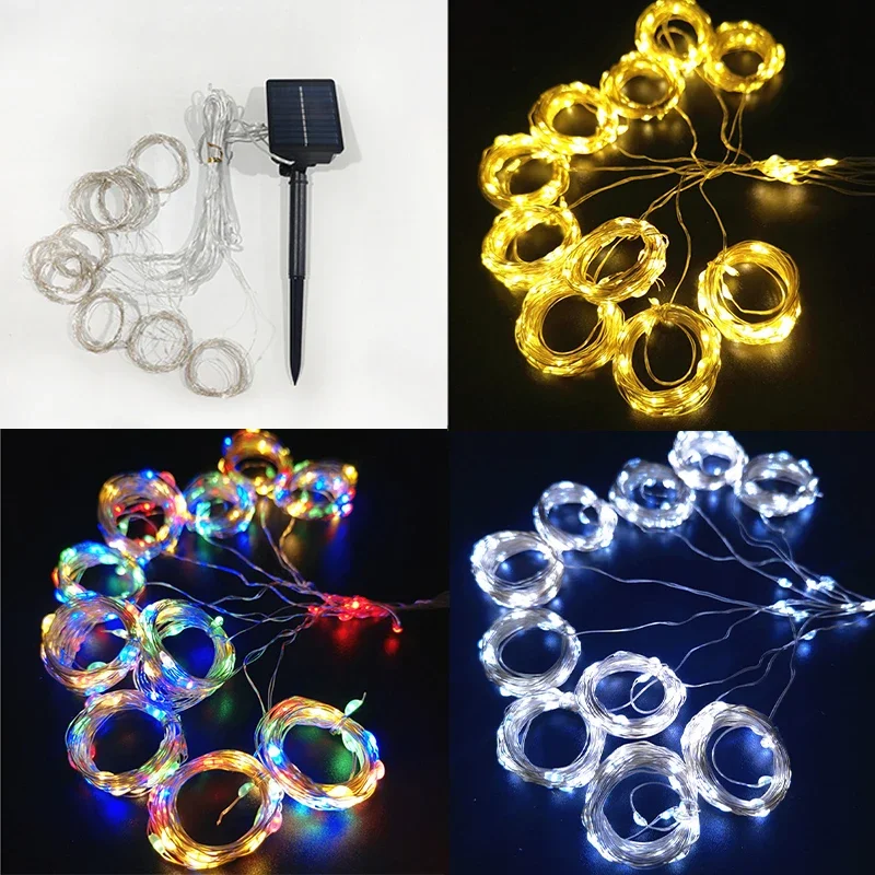 Solar Curtain Lights LED Waterfall Light with 8 Modes Fairy String Lights for Outdoor Christmas Party Holiday Wedding Decoration