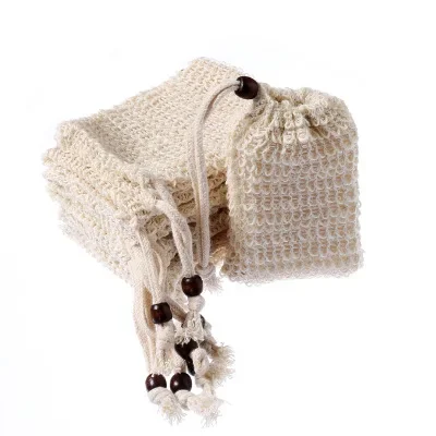 30pcs Exfoliating Natural Sisal Soap Bag Pouch Soap Saver Foaming net Shower Bath Scraps Save Soaps Natural Fiber Soap Bags image 4