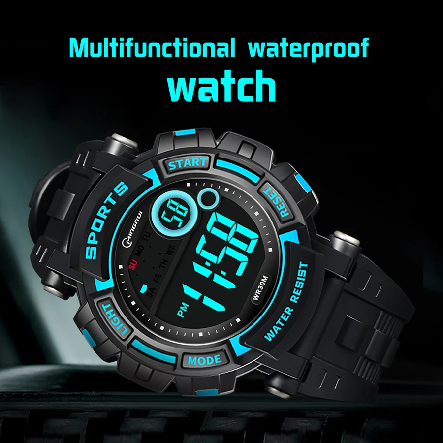 Sports Running 30 meter Waterproof Men's and Women's Fashion Outdoor Electronic Watch