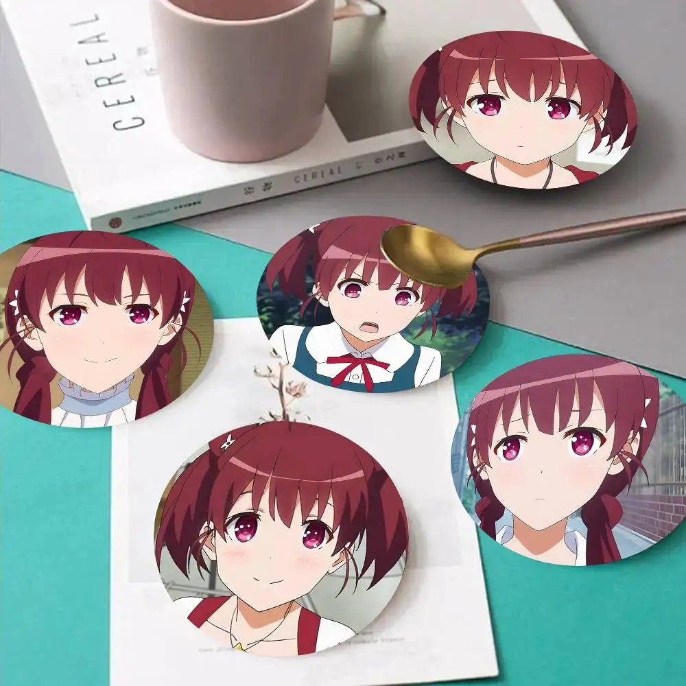 1pc Izumi Hashima Anime Characters Wooden Coaster Colour Printing Cup Mat Home Desk Decoration Gifts